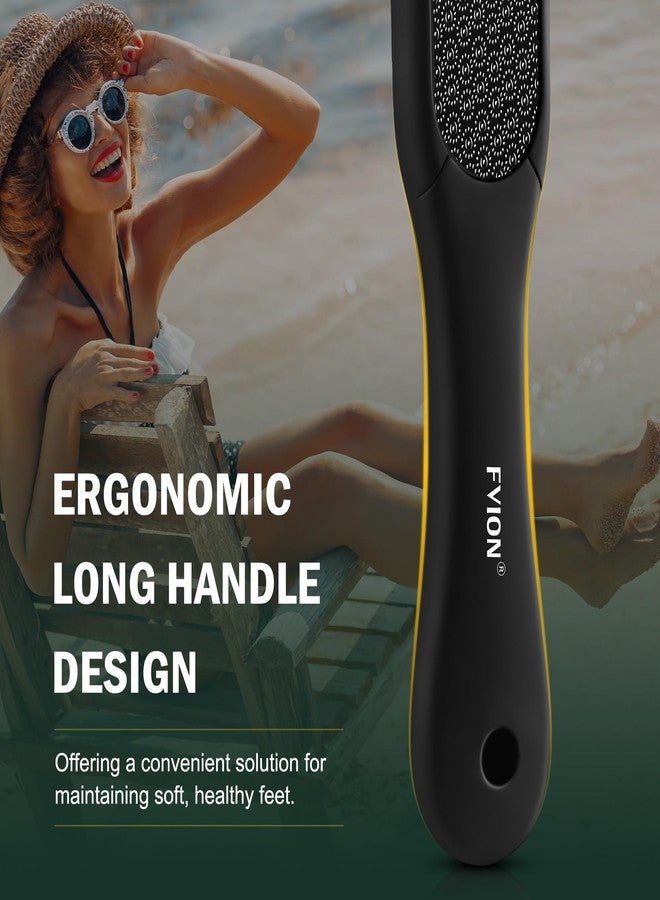 FVION Double-Sided Nano Glass Foot File for Callus Remover - Highly Effective Hard and Dead Skin Remover for Cracked Heels and Dry Skin (Black) - Image 4